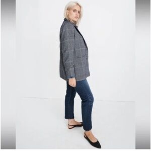 NWT Madewell Dorset Blazer in Navy Glen Plaid size XS